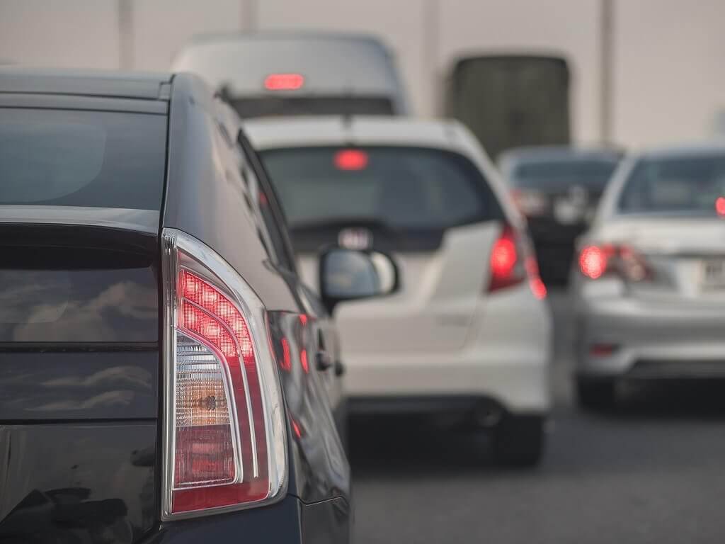 private taxi in traffic