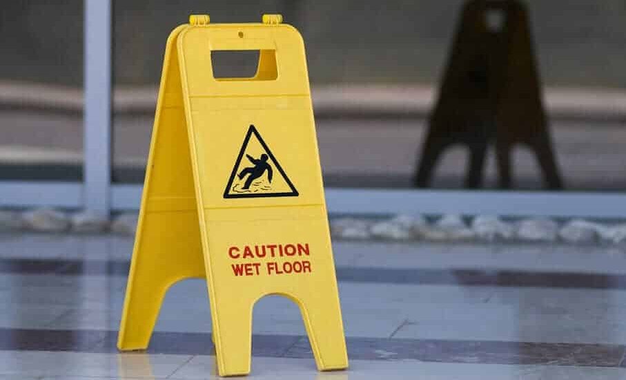 caution wet floor sign