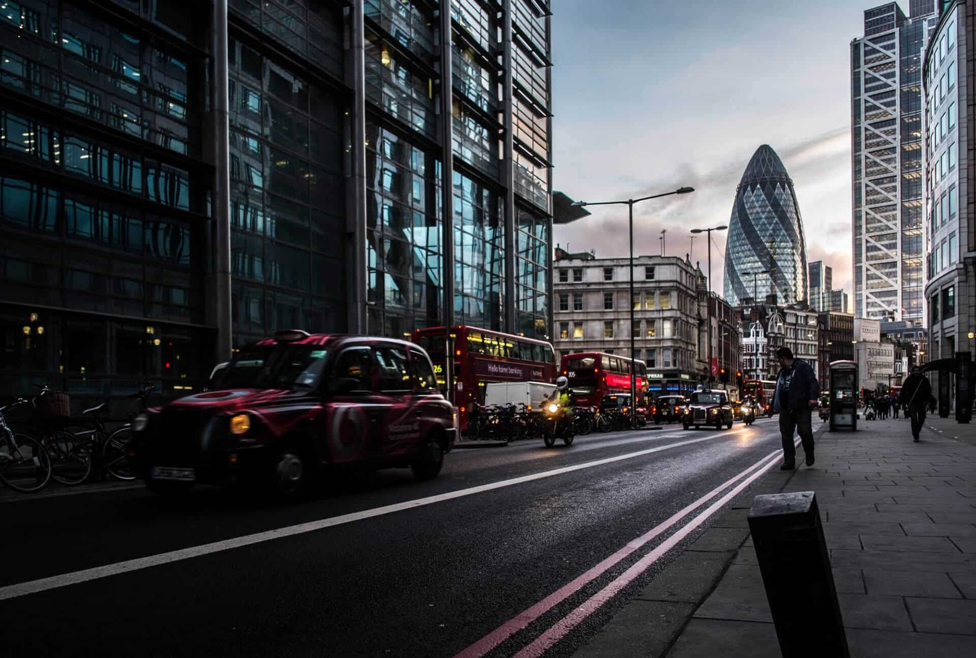 view on the London gherkin