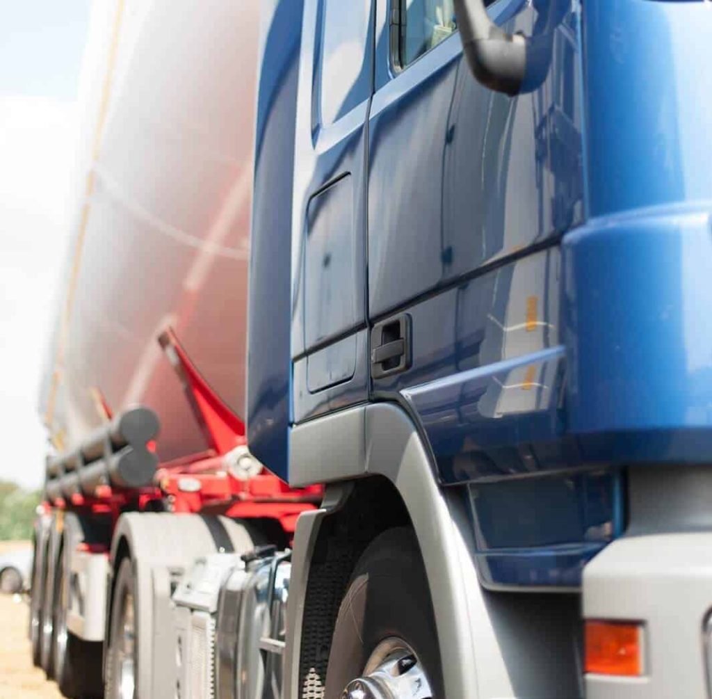 HGV carrying large load