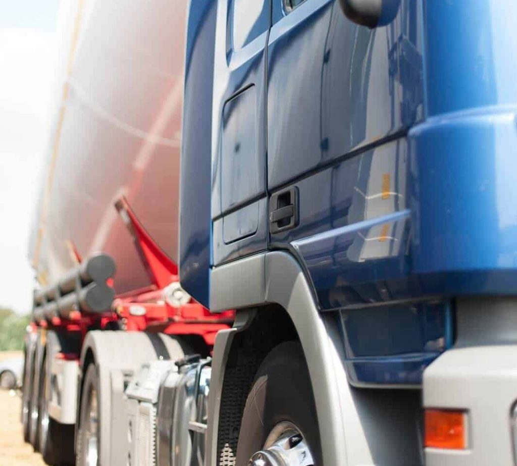 HGV carrying large load
