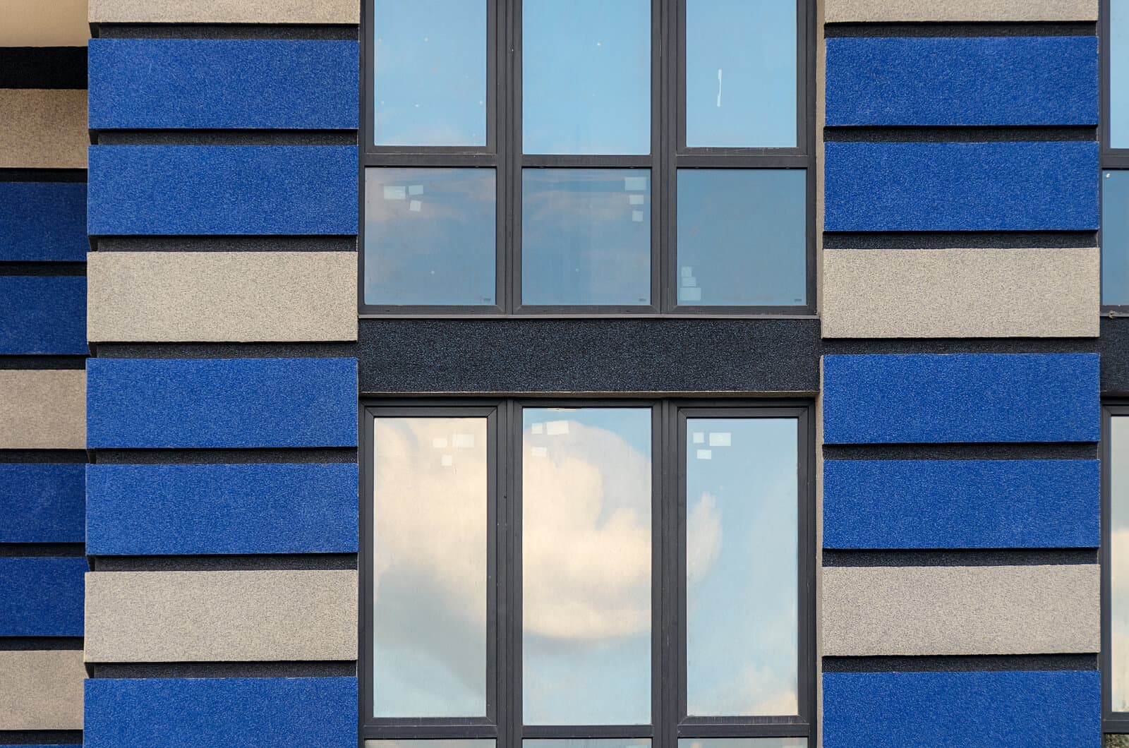 Windows on block of flats