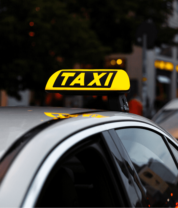 Lit taxi sign