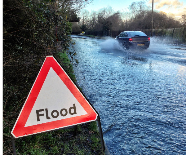 Flooded road